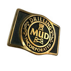 Vintage 1981 Drilling Mud Incorporated Brass Metal Belt Buckle Anacortes