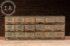 Vintage Rugged 18-drawer Steel Parts Cabinet