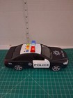 Heavy Duty Plastic Vehicle Police Car Friction Powered W  Light   Sounds Works 
