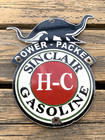 Vintage 10x8  Sinclair Hc Gasoline Motor Oil Porcelain Pump Station Gas Sign