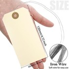 200 Pcs Manila Shipping Tags With Wire Attached  4 3 4 X 2 3 8 Inches Label H   