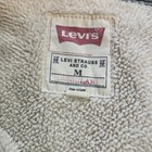 Vtg Levis Quilted Sherpa Jacket Shirt Shacket Grey button Up Sz M 