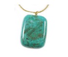 Turquoise Pendant Ancient Navaho American Indian Rain River 19thc Antique Stone