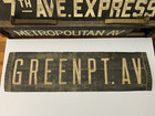 Nyc Bus Trolley Roll Sign Primitive Greenpoint Avenue Brooklyn Ind G Subway Line