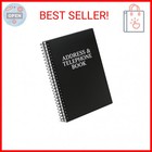 Iconikal Address And Telephone Book  Black  8 X 5 Inches For Organizing Names  A