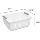 Large Stacking Basket Open Plastic Bin Space Saving Organizers White