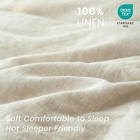100  French Linen Pillow Shams Basic Style - Pack Of 2 - Washed Solid Color Nat