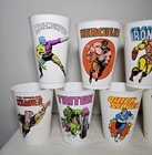 Vintage 7eleven Marvel Super Hero Slurpee Plastic Cups 1975 Comics Collectibles