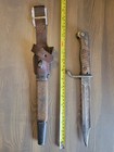 Unique  Modified Wwi German Butcher Blade Bayonet fighting Knife W sheath 