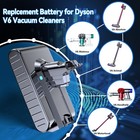 9500mah 21 6v V6 Battery Replacement For Dyson Sv03 Sv04 Sv09 Dc58 Dc59 Handheld