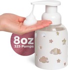 Foaming Hand Soap Dispenser Glass  Liquid Soap Pump With Cloud   Star Sleeve    