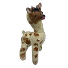 Vintage Rushton Style Stuffed Giraffe Rubber Face Plush Toy     1950s   60s Jee Bee