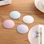 Door Stopper Wall Protector Set  8 Pieces Of Rubber Knob  Round White 