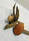 Solid Brass Antique 1800s Victorian Sewing Bird Clamp Pincushion