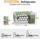 21 Quart Portable Refrigerator Freezer 12 24v Dc 110 240 V Ac For Truck Van Suv