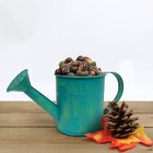 Metal Watering Can Rustic Green Vintage-look Great For Crafts Or Garden Use