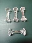 Vintage Crystal Dumbbell Knife Rests Made In Poland 24  Lead Crystal - Set Of 4