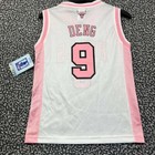 Chicago Bulls Deng  9 Jersey Shirt Youth Girls Small 7-8 Reebok Nba V-neck New S