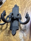 Victorian Cast Brass 3 Arm Electric Wall Sconce 1890 s For Restoration
