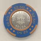 Hyatt Regency Copa Cabana Aruba  2 50 Chip Palm Beach Aruba Blue Coin In Center