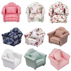 Dollhouse 1 12 Scale Miniature Vintage Furniture Chair Double Sofa Accessorie