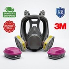 Bundle 3m 6900 Large Full Face Respirator Mask   2 60926 Gas Vapor 2 6006 Filter
