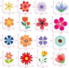 400pcs Flower Foam Stickers Assorted Spring Summer Colorful Flower Shaped Self-a