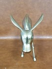 Vintage Mcm 8 5  Tall Solid Brass Deer Fawn Bambi Sculpture