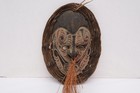Vtg Gable Mask Blackwater Tribe Woven Basketwork Oceania Carved Papua New Guinea