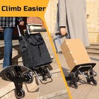 Collapsible Stair Climbing Shopping Cart  Trolley Cart With Insulated Bag For 
