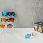 Oakley Gascan Oo9014 Polarized Sunglasses Matte Clear Frame Blue Lens