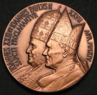Vatican Canonization Of John Xxiii   John Paul Ii 2014 Bronze Medal   Coa   Box 