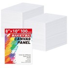 100 Pack 8x10  Flat Canvas Boards - Blank Art Panels For Acrylic  Oil  Gouache P