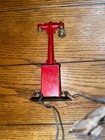 Louis Marx Pre War  Vintage Toy Train  408 Twin Street Red Lamp Post - One Bulb