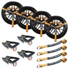 Adjustable Vehicle Tire Tie Down Straps Kit    4pk Heavy Duty Tire Snap Hook