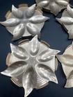 Vintage Anodized Aluminum Coasters Leaves Lot Of 5
