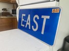 Authentic Traffic Road Street Highway Sign  east  30  X 15   8-21
