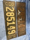 Antique 1921 Ohio License Plates  Pair