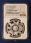 2021 Silver Proof 1oz   2  queen s Beasts Completer  Ngc Pf70 With Case   Coa