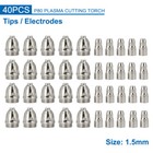 40pcs P-80 Plasma Cutter Torch Parts Kit Tip Cup Consumables 1 5mm Nozzles