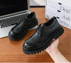 Men s Faux Leather Lace Up Round Toe Formal Dress Shoes Wing Tip Brogue Fashion
