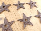 6 Cast Iron Stars Washer Texas Lone Star Ranch 3  Primitive Rustic Craft Decor  