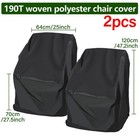 Chair Cover Waterproof 2pcs High Back Outdoor Patio Garden Furniture Storage Us