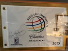 Rory Mcilroy Framed 2015 Wgc Autographed Golf Pin Flag