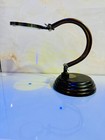 Handmade Brass Magnifier With Wooden Base Replica Of Henry Hughes Son Ltd 1941