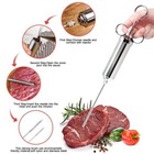 10pcs set Food Marinade Meat Injector Kit  With Brushes  For Chicken  Bbq