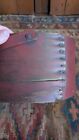Antique Early Primitive Country Wood Bail Handle Pantry Box Red Paint 11 