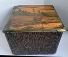 Vintage Folk Art Keepsake Box - Austrian Court Case Black Forest Style Ooak