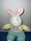 Vintage Eden Baby Plush Baby   s 1st Bunny Pastel Multicolor Velour Terry Cloth