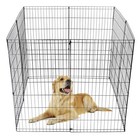 42  Dog 8 Panel Playpen Crate Fence Pet Play Pen Exercise Puppy Kennel Cage Yard